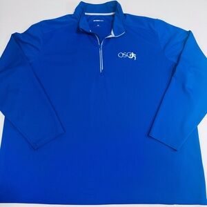 SPORT-TEK Men’s 1/4 Zip LS Pullover, Royal Blue With OSC Logo, 4XL, EUC